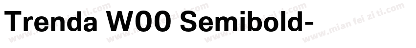 Trenda W00 Semibold字体转换